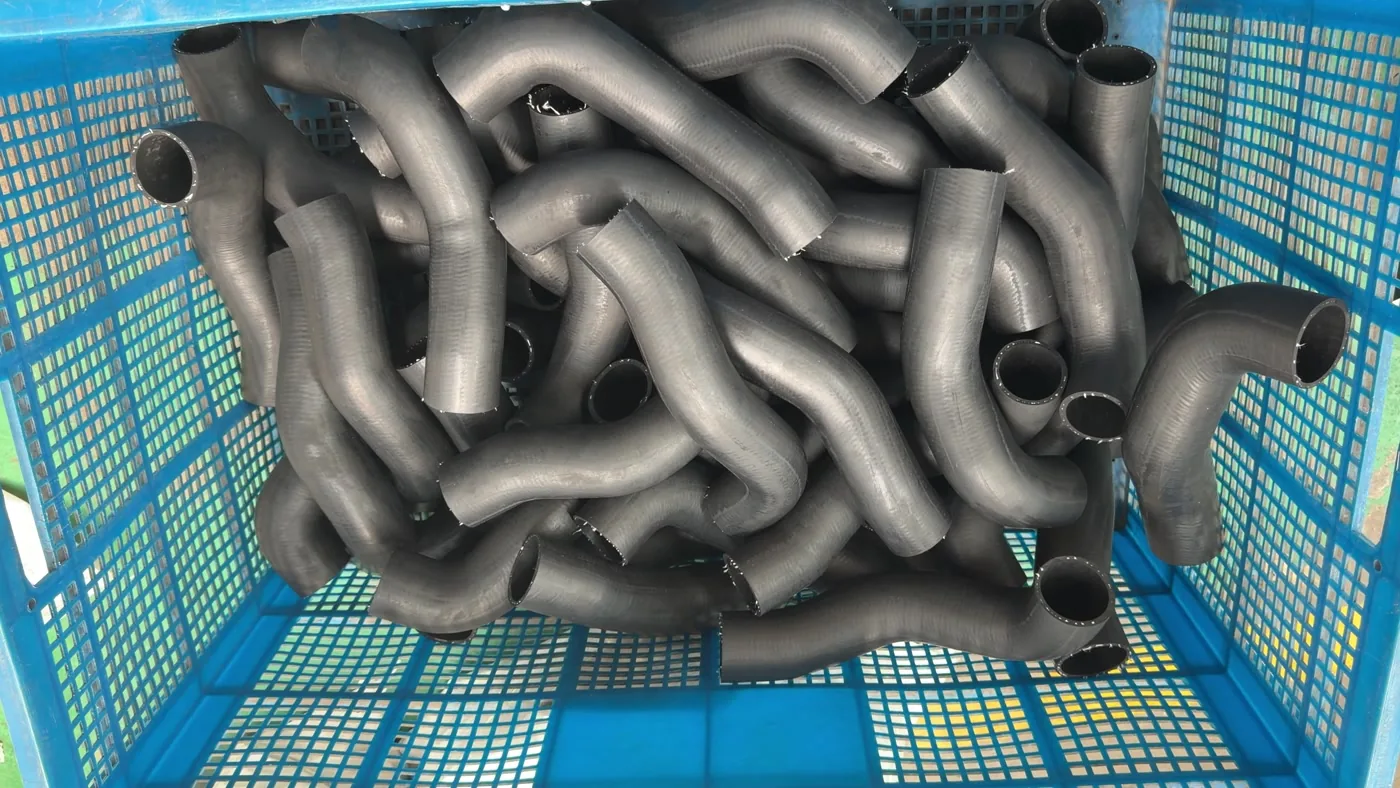 Moulded EPDM hoses packed in our workshop